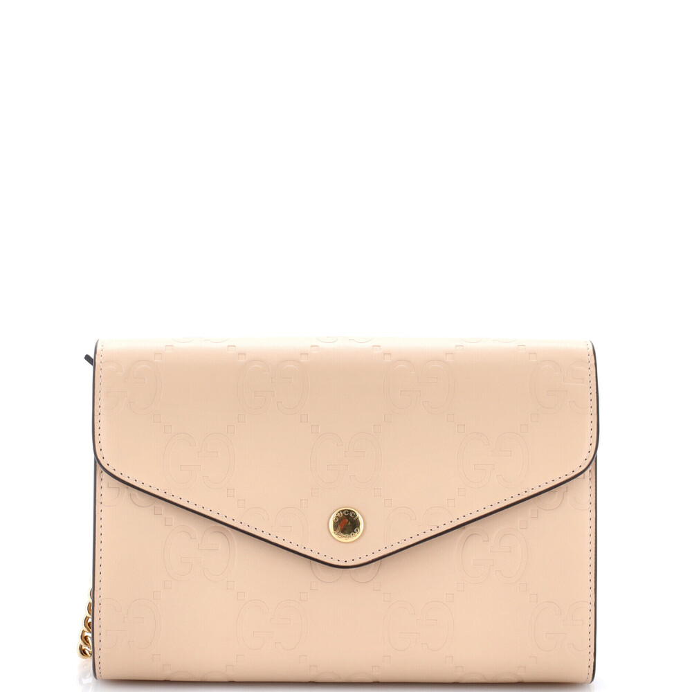 Gucci Envelope Wallet on Chain Guccissima Leather